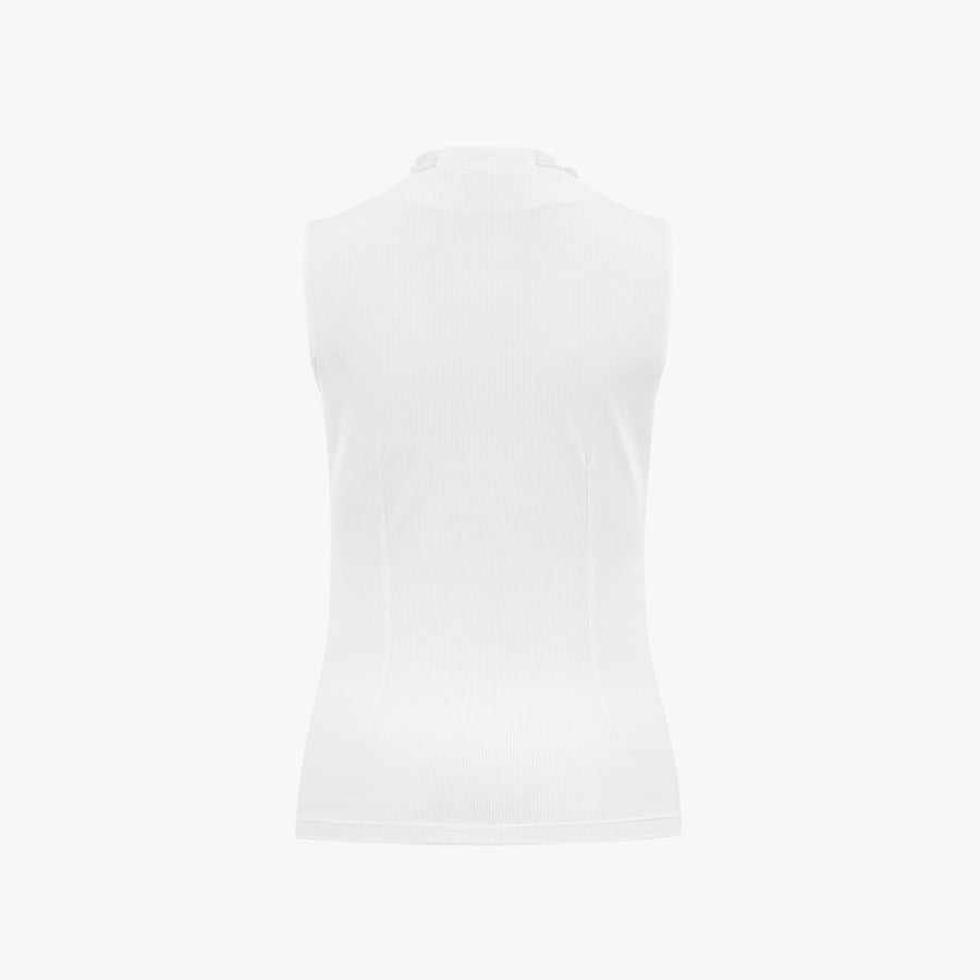 ORGANZA RIBBON SLEEVELESS T-SHIRT