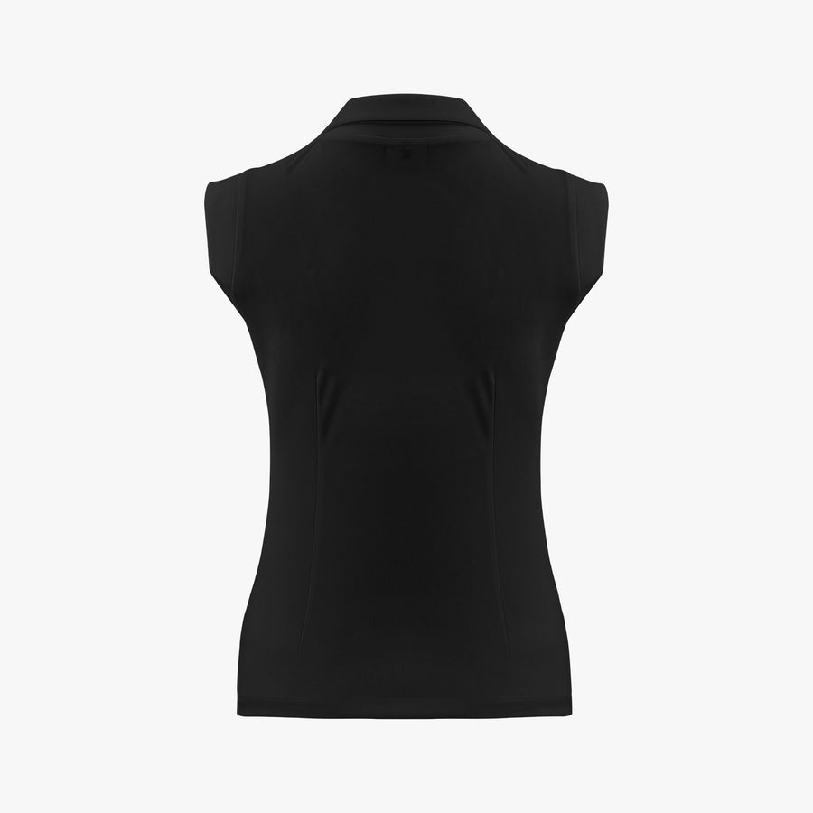 FRILL V-NECK SLEEVELESS T-SHIRT