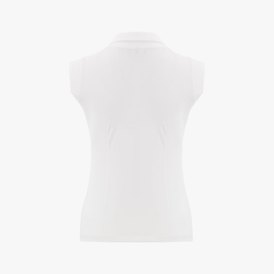 FRILL V-NECK SLEEVELESS T-SHIRT