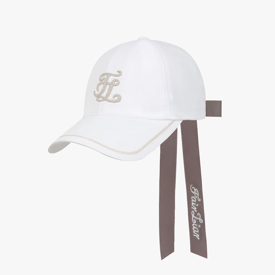 CHAIN LOGO RIBBON CAP