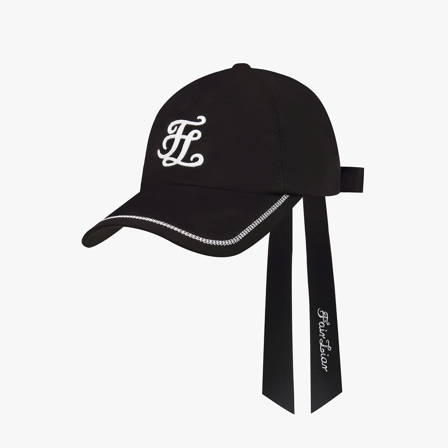 CHAIN LOGO RIBBON CAP