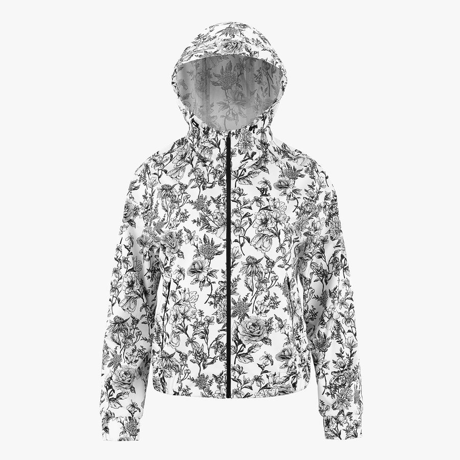 PATTERN RAIN HOOD JUMPER