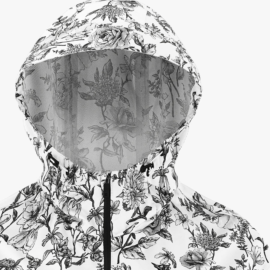 PATTERN RAIN HOOD JUMPER