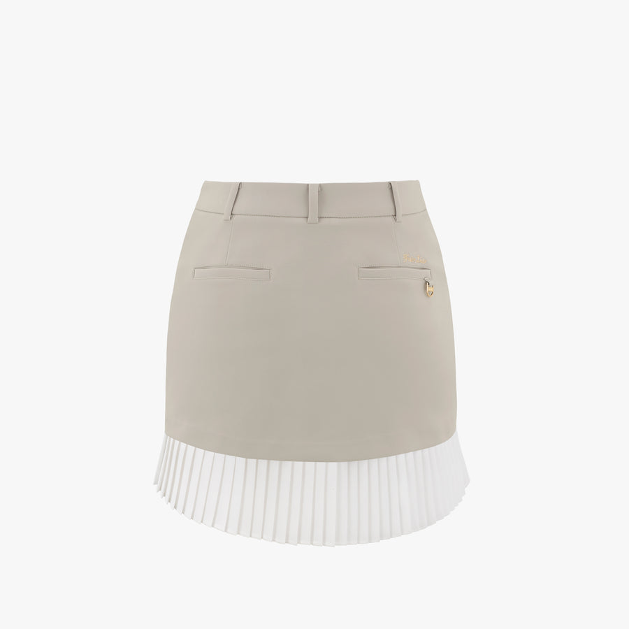 LAYERED PLEATED POCKET SKIRT