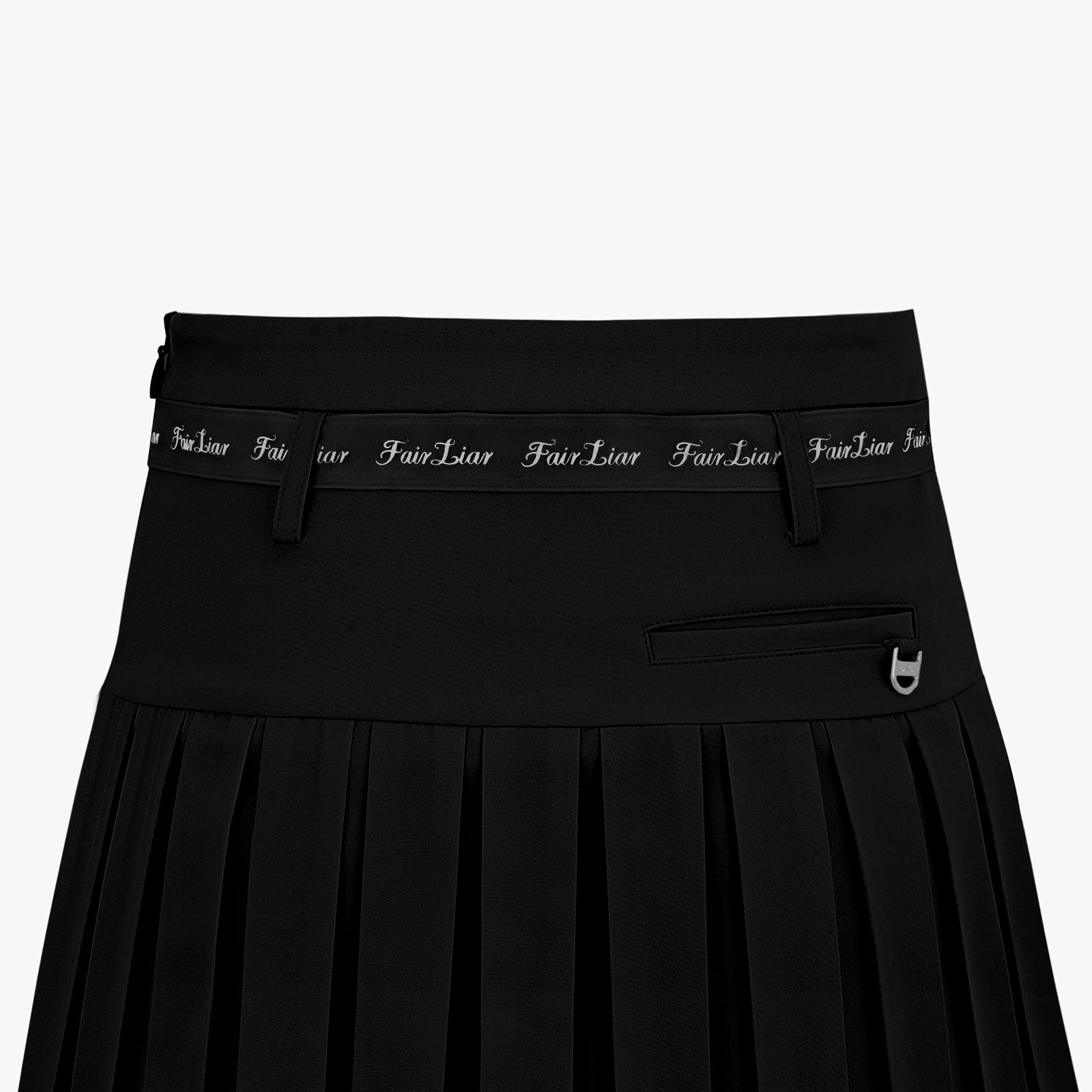 RIBBON BELT HIGH-WAIST DOUBLE PLEATED SKIRT – Fairliar Singapore