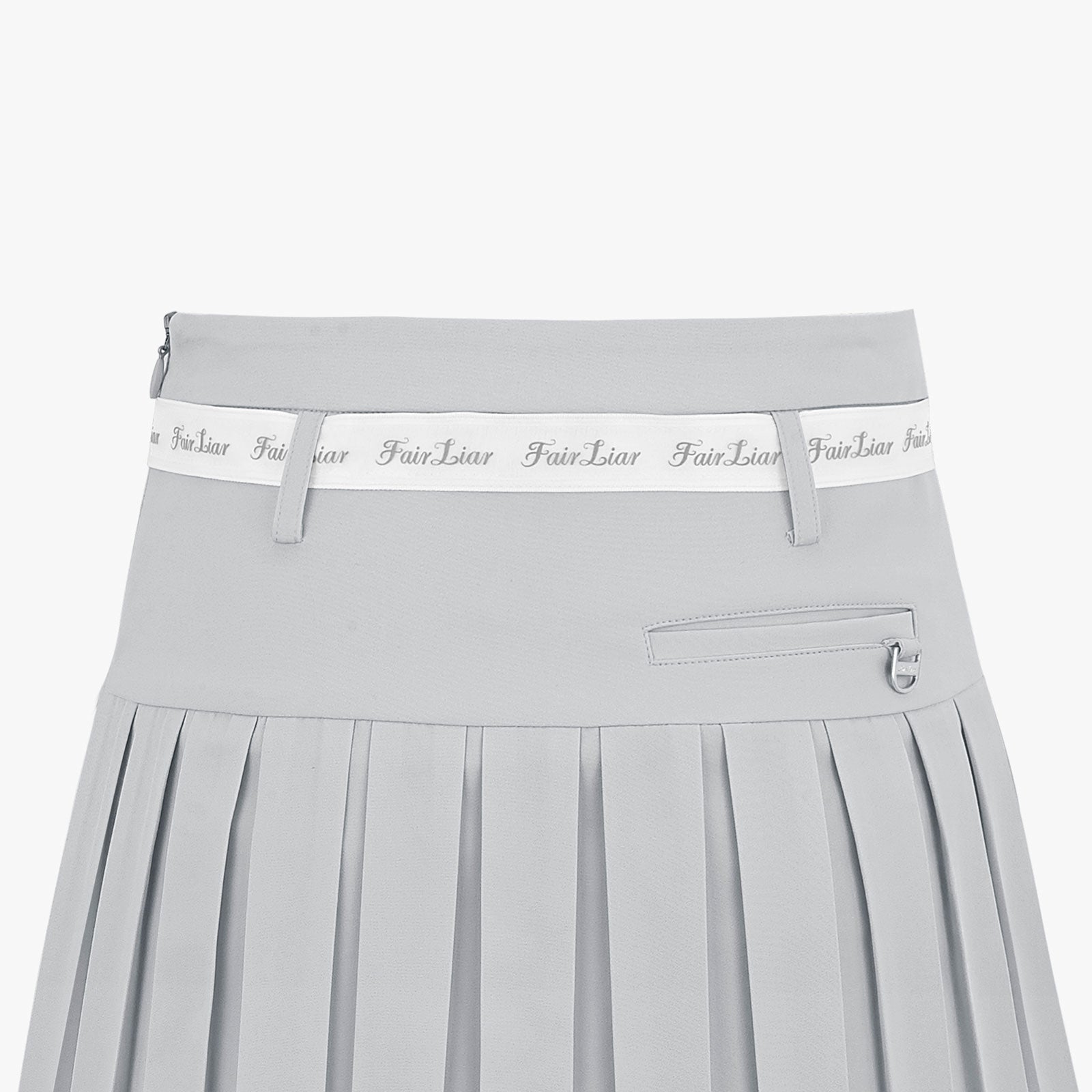 RIBBON BELT HIGH-WAIST DOUBLE PLEATED SKIRT – Fairliar Singapore