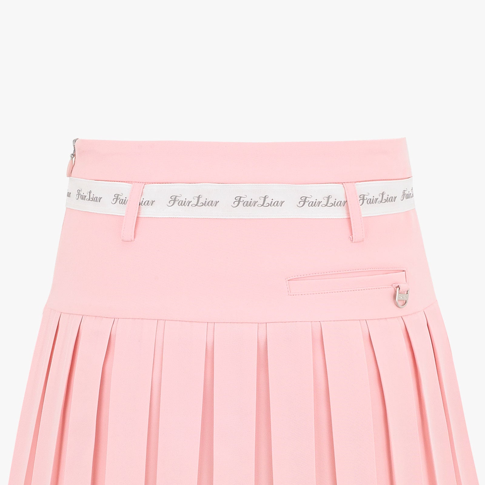 Elastic waist outlet skirt pink