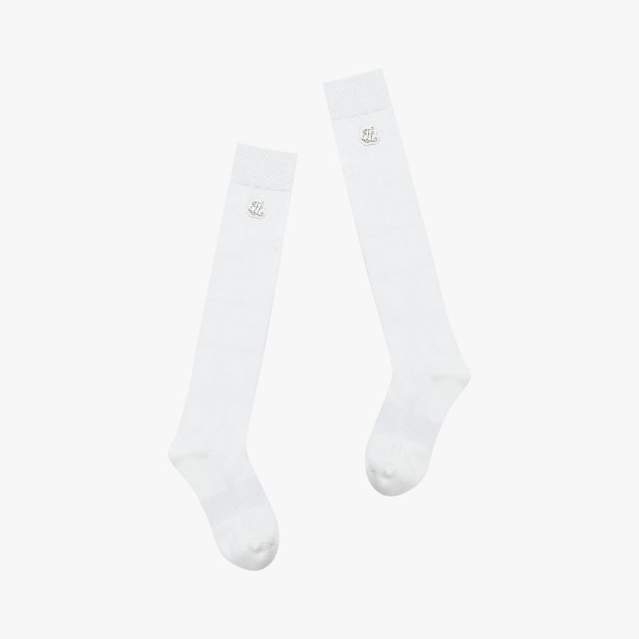 WHITE WAPPEN KNEE SOCKS