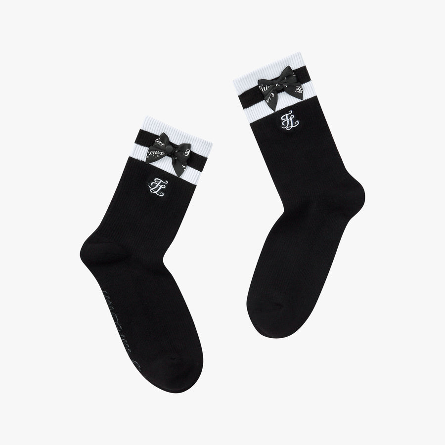 BUTTON RIBBON ANKLE SOCKS