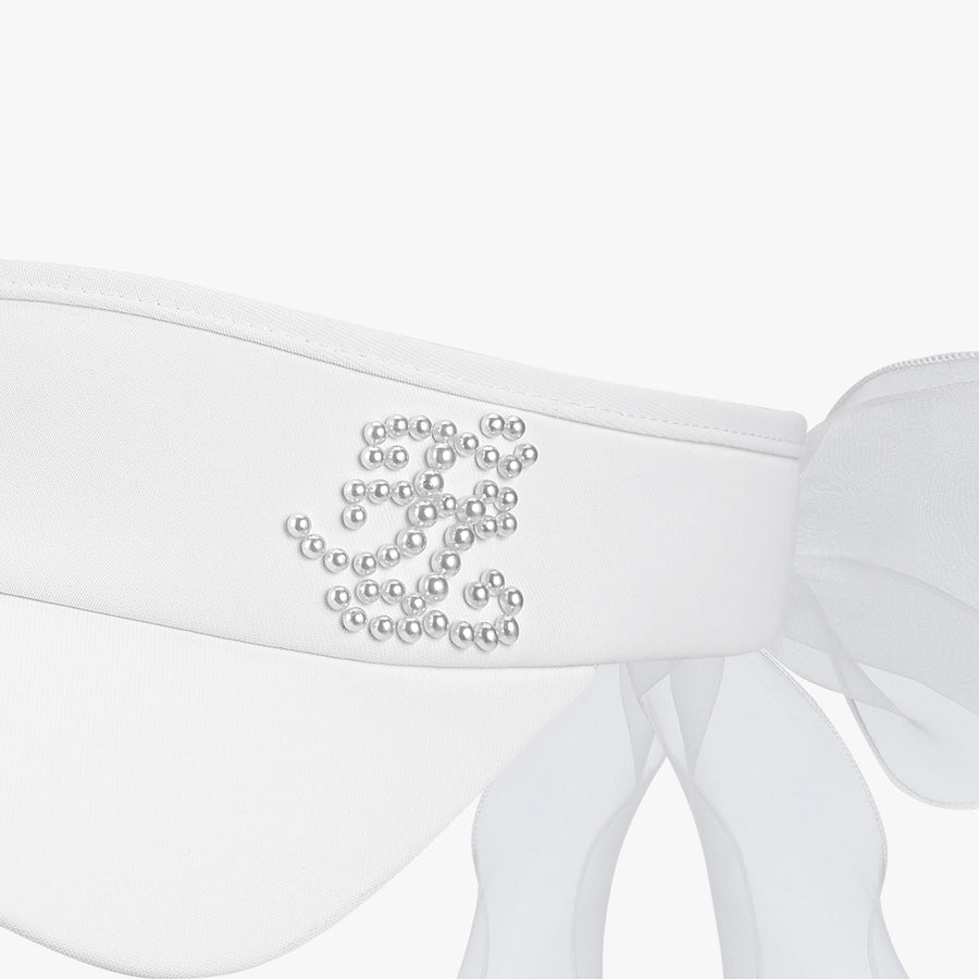 PEARL LOGO DETACHABLE RIBBON VISOR