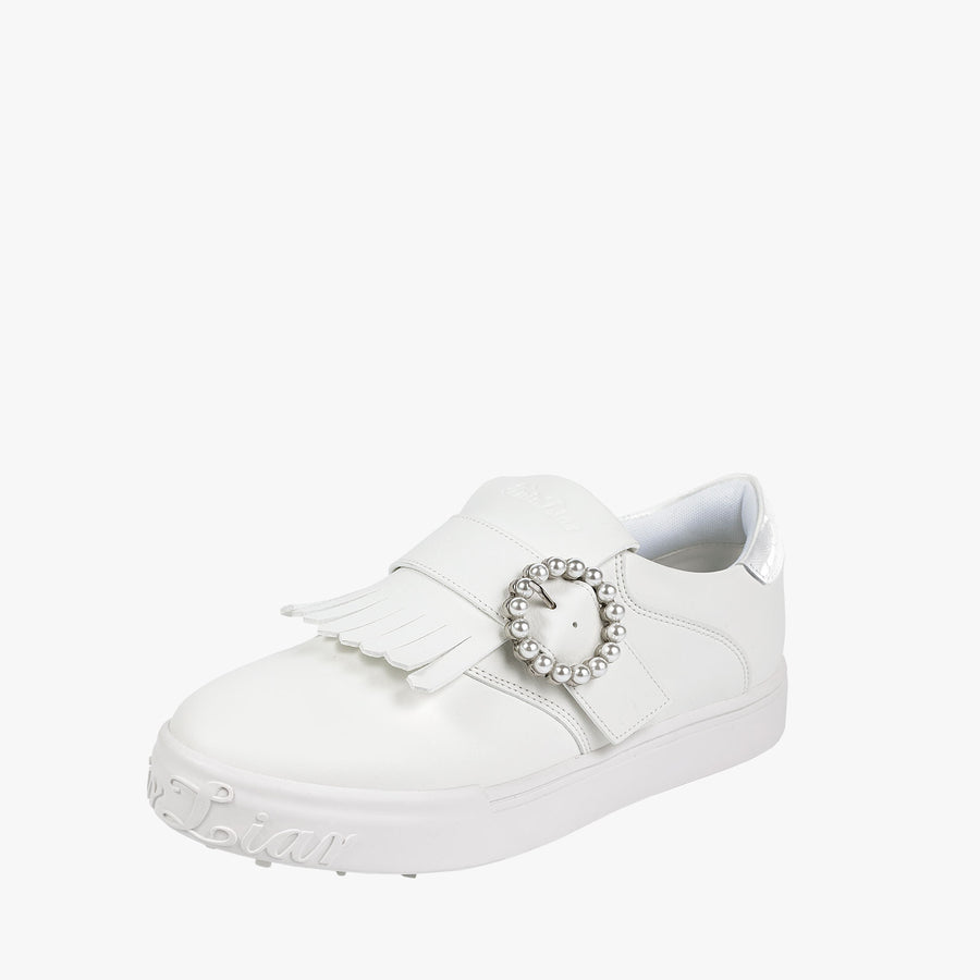 PEARL BUCKLE LOAFERS