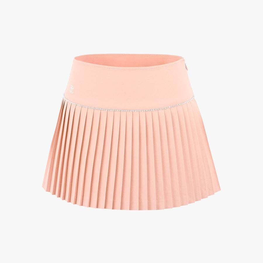 [FL SIGNATURE] CHECK FLARE PLEATED SKIRT