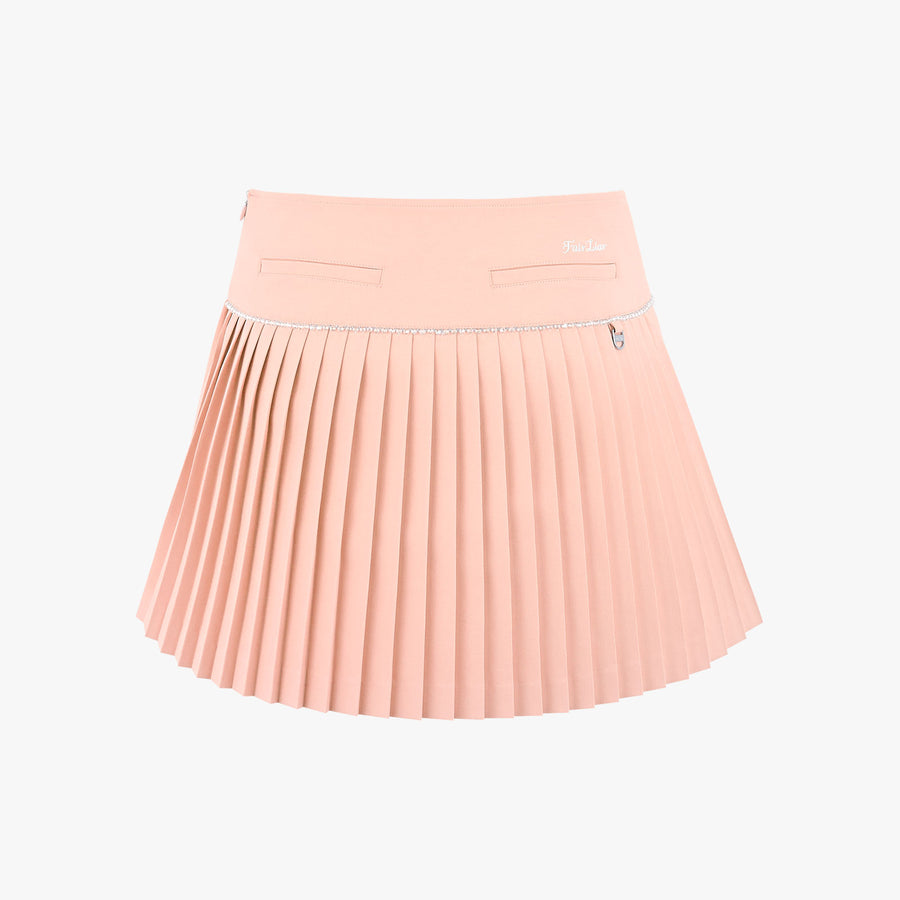 [FL SIGNATURE] CHECK FLARE PLEATED SKIRT