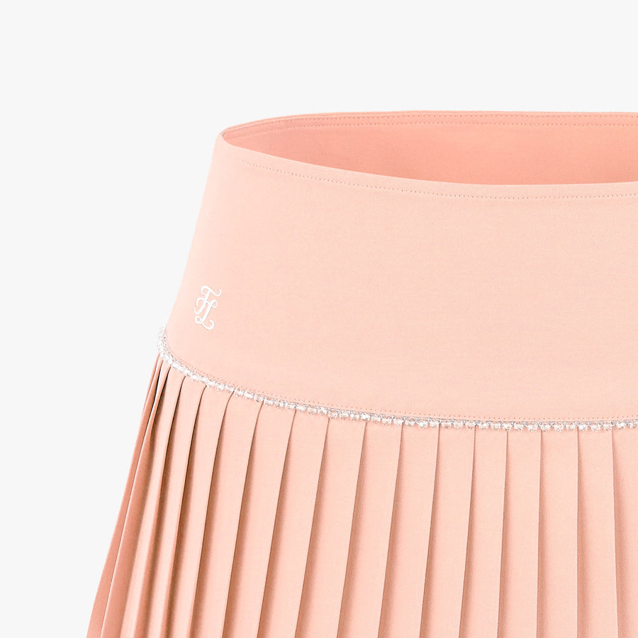 [FL SIGNATURE] CHECK FLARE PLEATED SKIRT