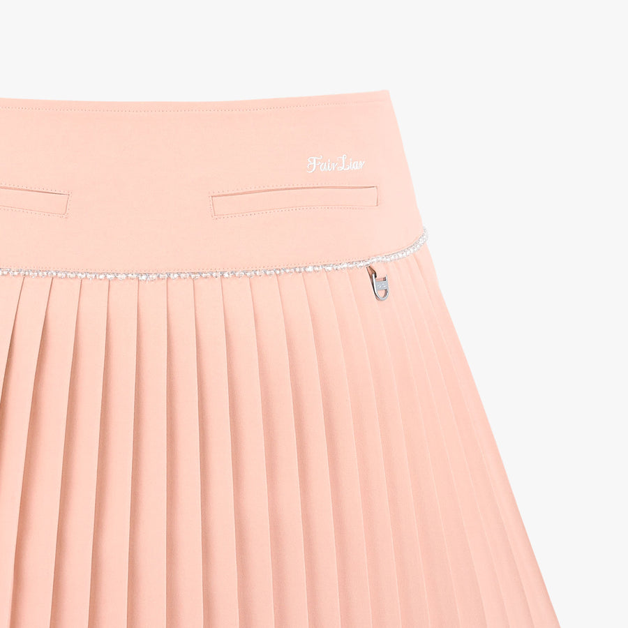 [FL SIGNATURE] CHECK FLARE PLEATED SKIRT