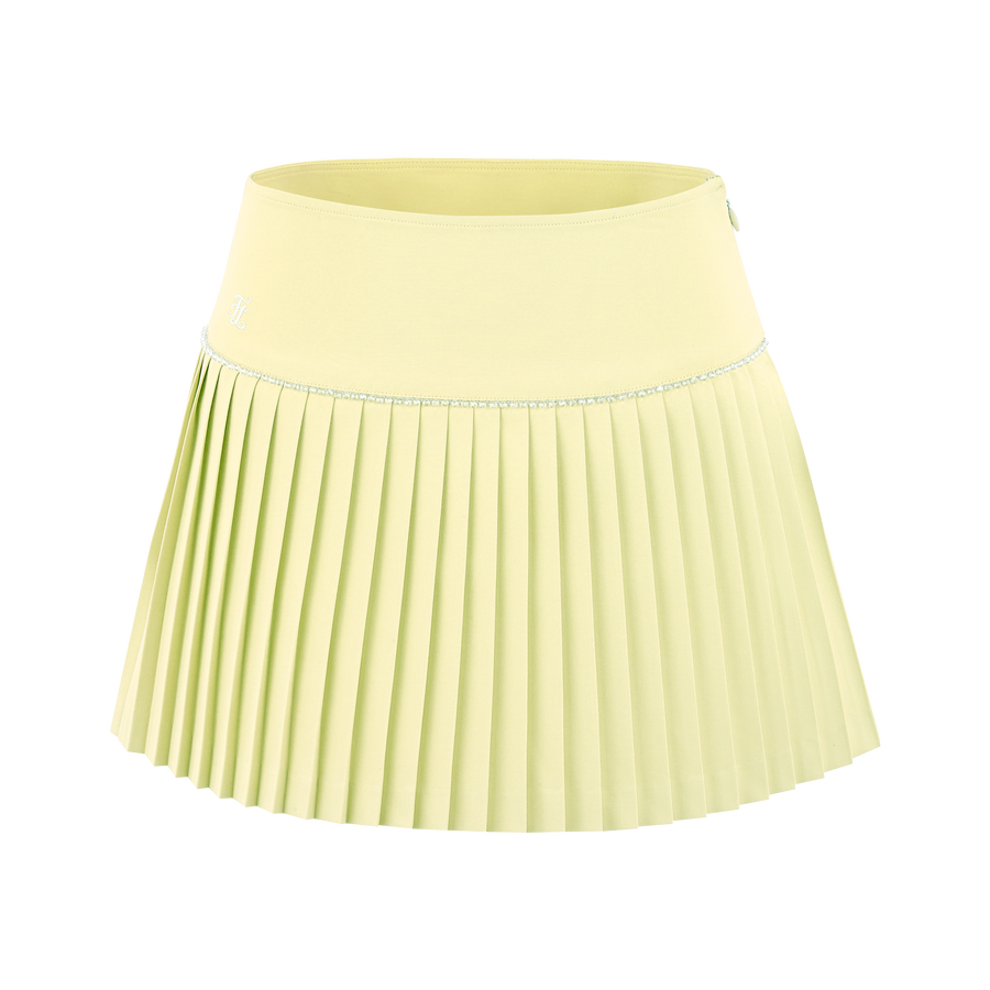 [FL SIGNATURE] CHECK FLARE PLEATED SKIRT