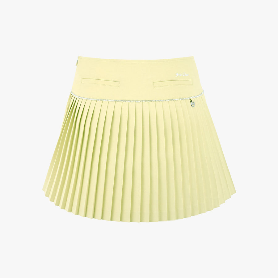 [FL SIGNATURE] CHECK FLARE PLEATED SKIRT