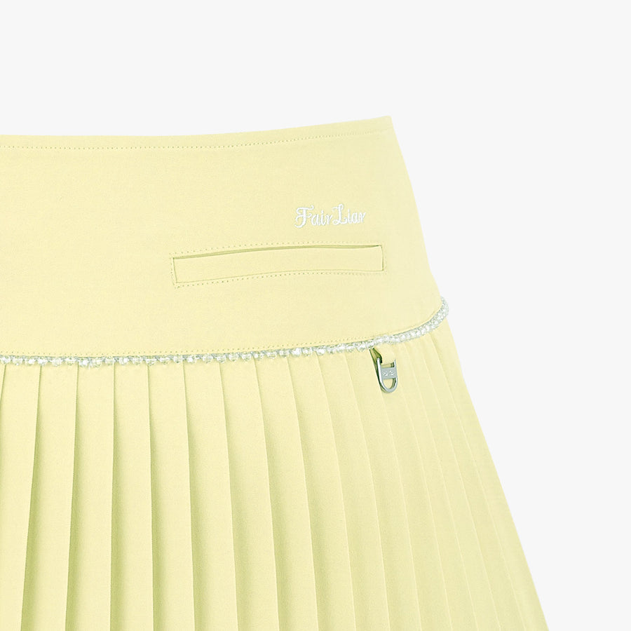 [FL SIGNATURE] CHECK FLARE PLEATED SKIRT