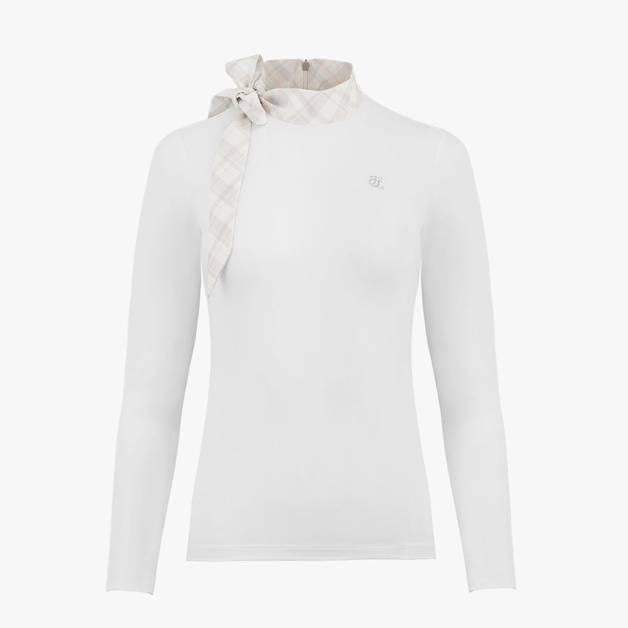 CHECK RIBBON ERI LONG SLEEVE T-SHIRT