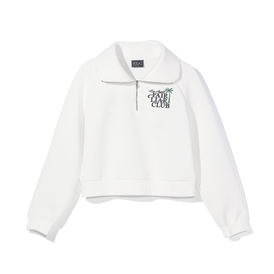 [FLC] PALM TREE QUARTER ZIP PULLOVER