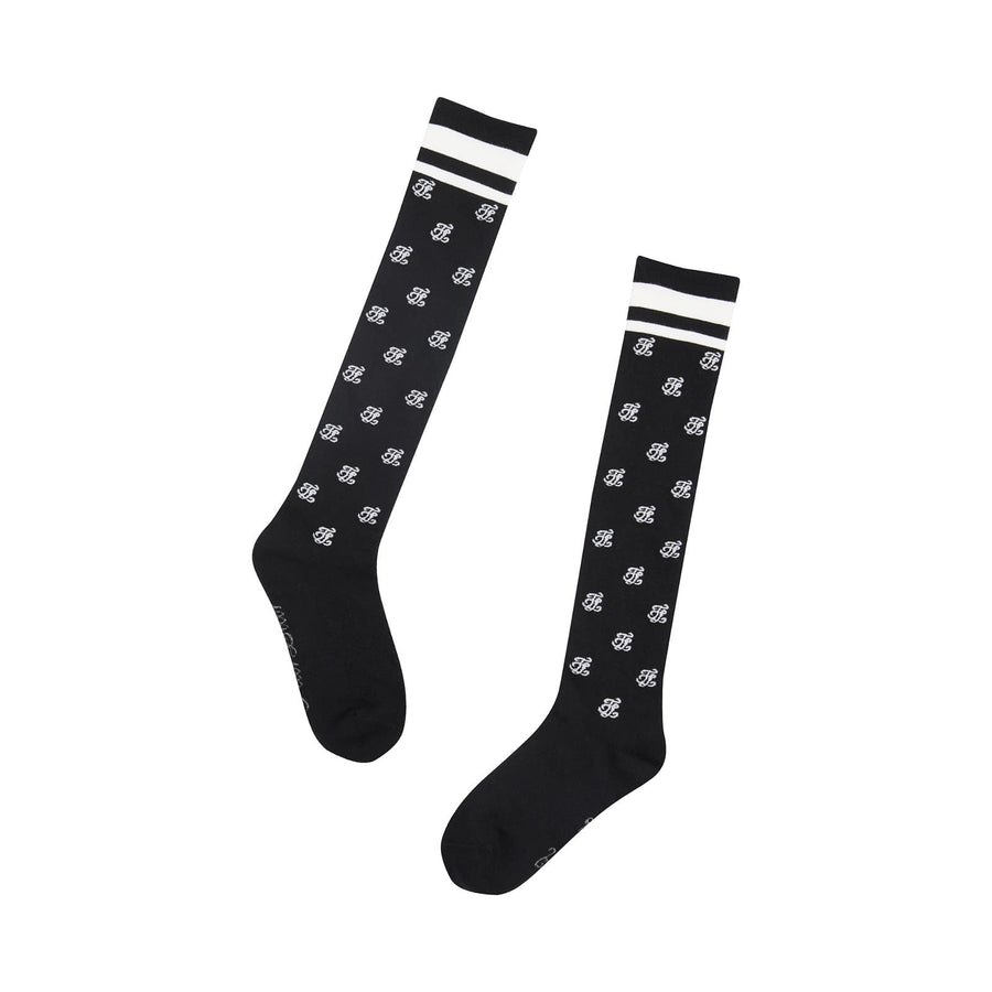 FAIRLIAR LOGO PATTERN KNEE-HIGH SOCKS